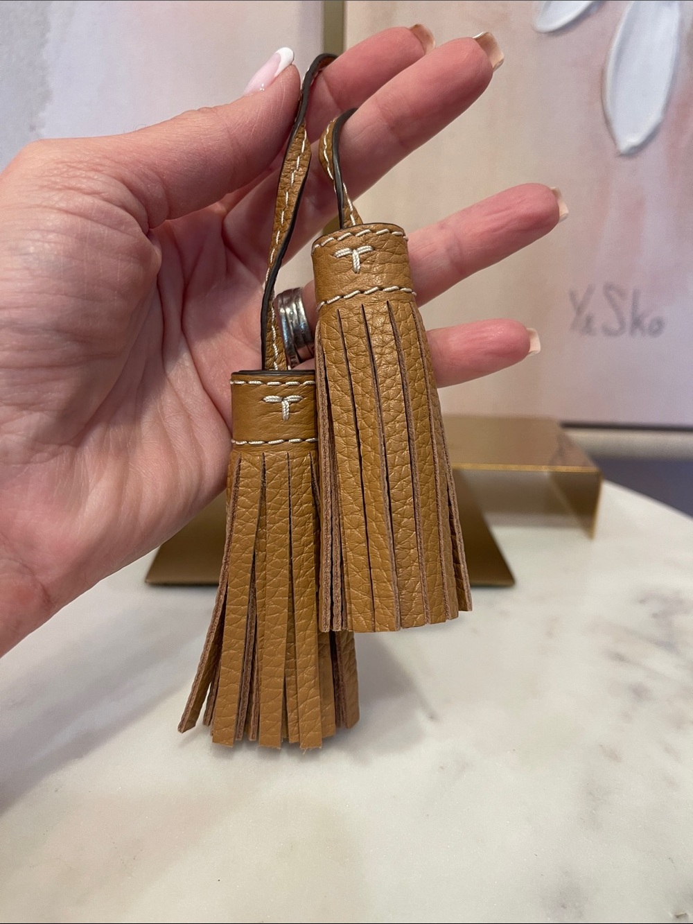 Tory Burch Tan Double Tassels